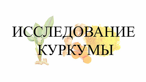 Исследование куркумы